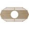 Ekena Millwork Chrysler Wood Fretwork Pierced Ceiling Medallion, Birch, 40"W x 20"H x 10 1/2"ID x 3/8"T CMWP40X20X0375CSBI - alternate 4